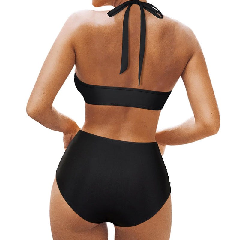 Women Bikini Set with Transparent Details and Exciting Leopard Pattern Mune Fashion