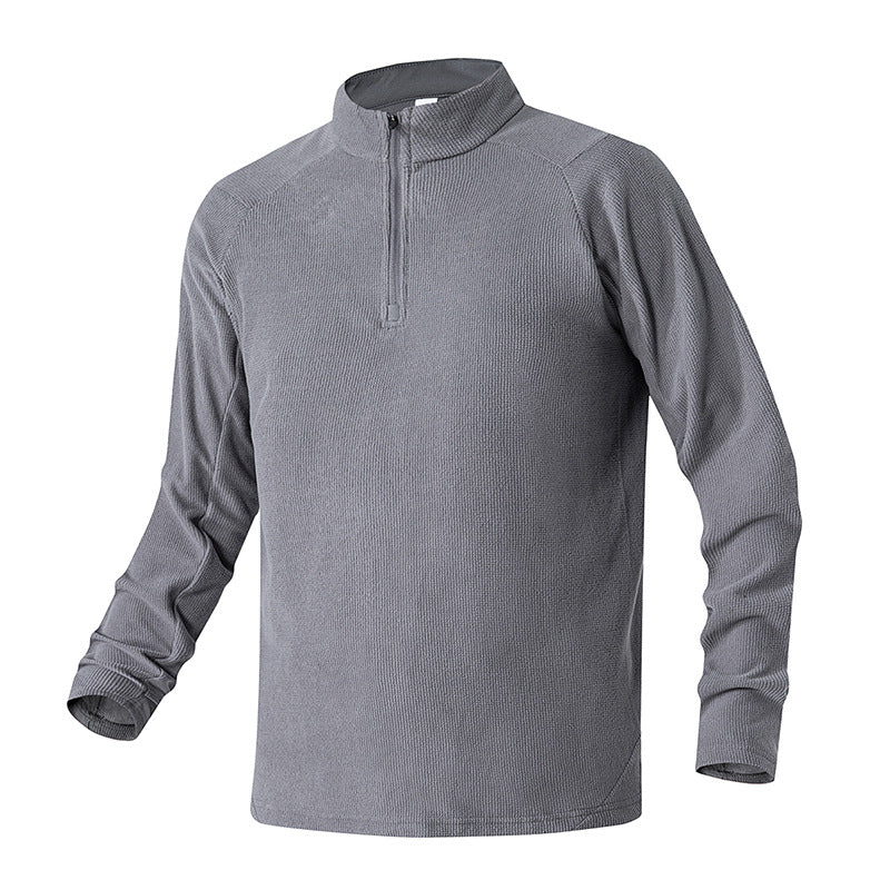 Herren Atmungsaktives Thermo‑Waffelshirt mit Halbzip und Raglanärmeln Mune Fashion