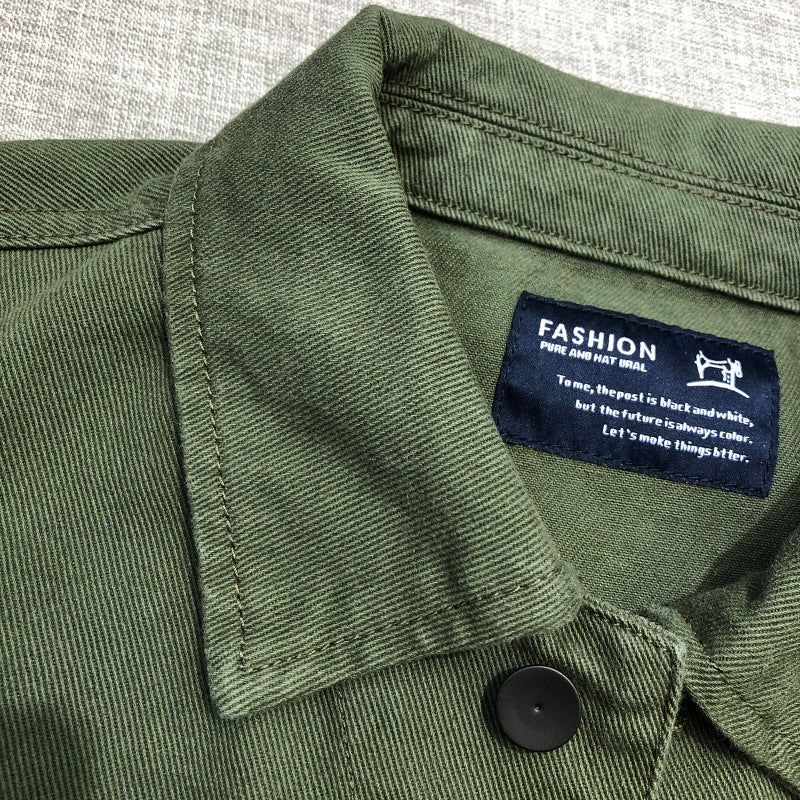 Men's utility field jacket with four patch pockets and classic shirt collar Mune Fashion