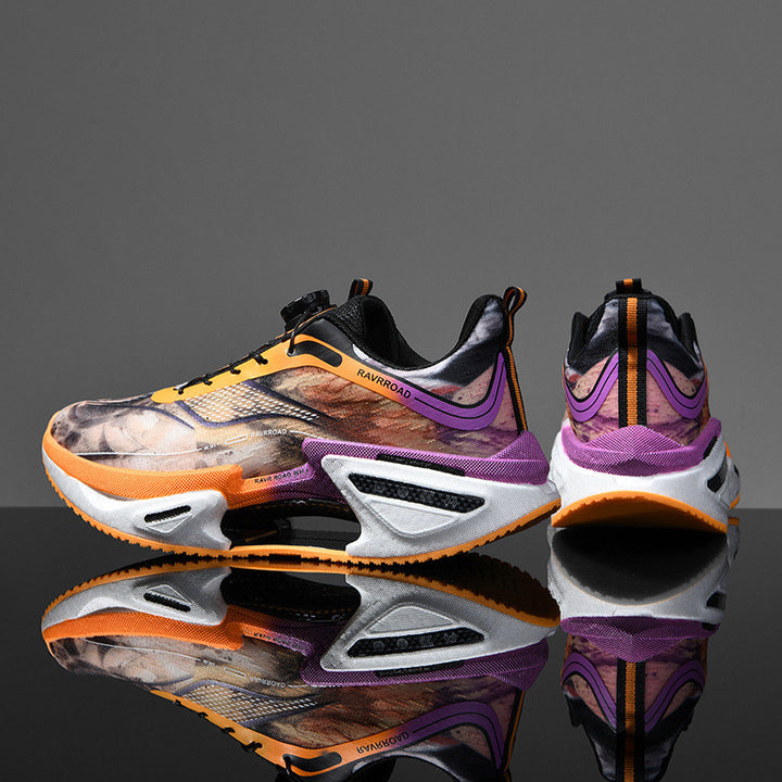 Ladies cushioned fashion platform sneakers with visible air cushion sole and elastic shaft Mune Fashion