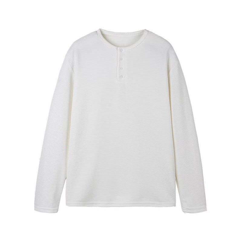 Unisex Thermal Henley Shirt with Waffle Texture and Long Sleeve Mune Fashion
