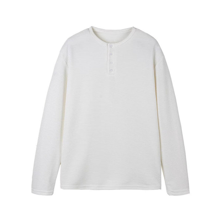 Unisex Thermal Henley Shirt with Waffle Texture and Long Sleeve Mune Fashion