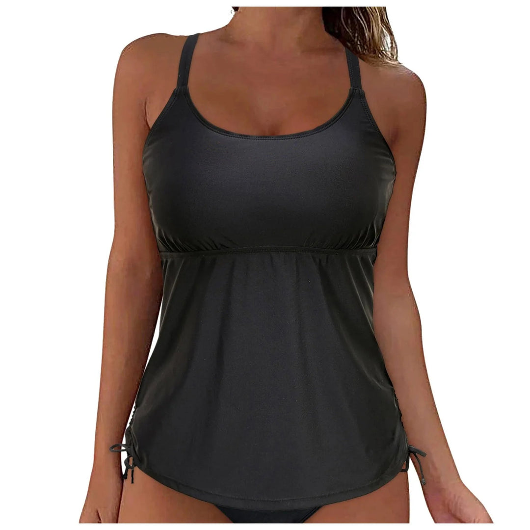 Women's Casual Tankini Top with Lacing Mune Fashion