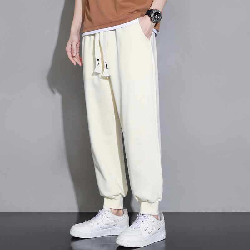 Men's Relaxed Sweatpants with Drop Crotch, Drawstring, and Ribbed Cuffs Mune Fashion