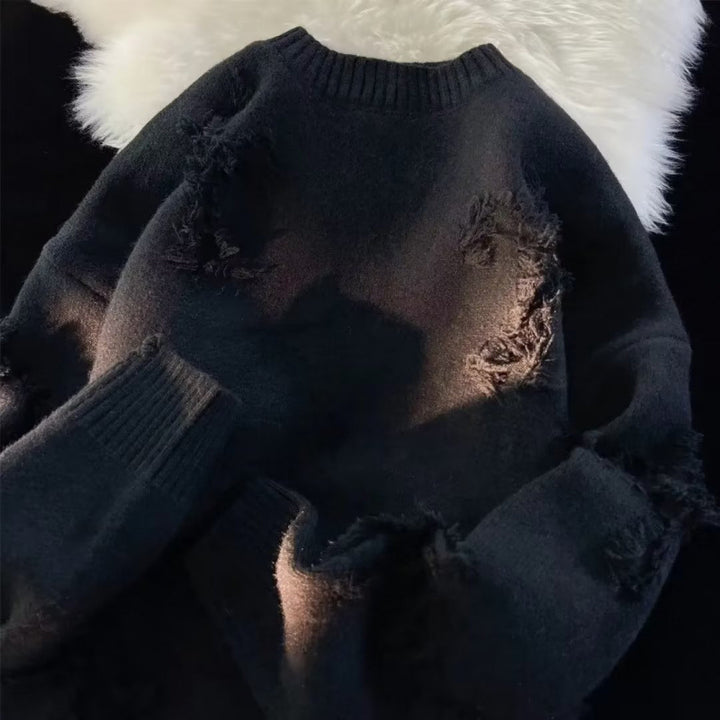 Women's Casual Oversized Sweater with Faded Design Mune Fashion