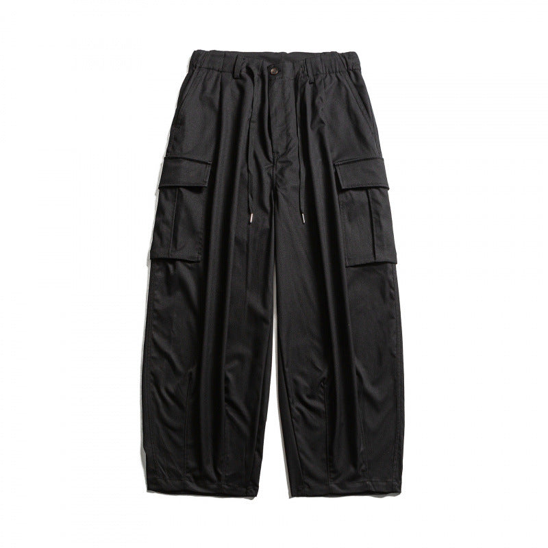 Men's cargo pants in baggy cut with drawstring and large flap pockets Mune Fashion