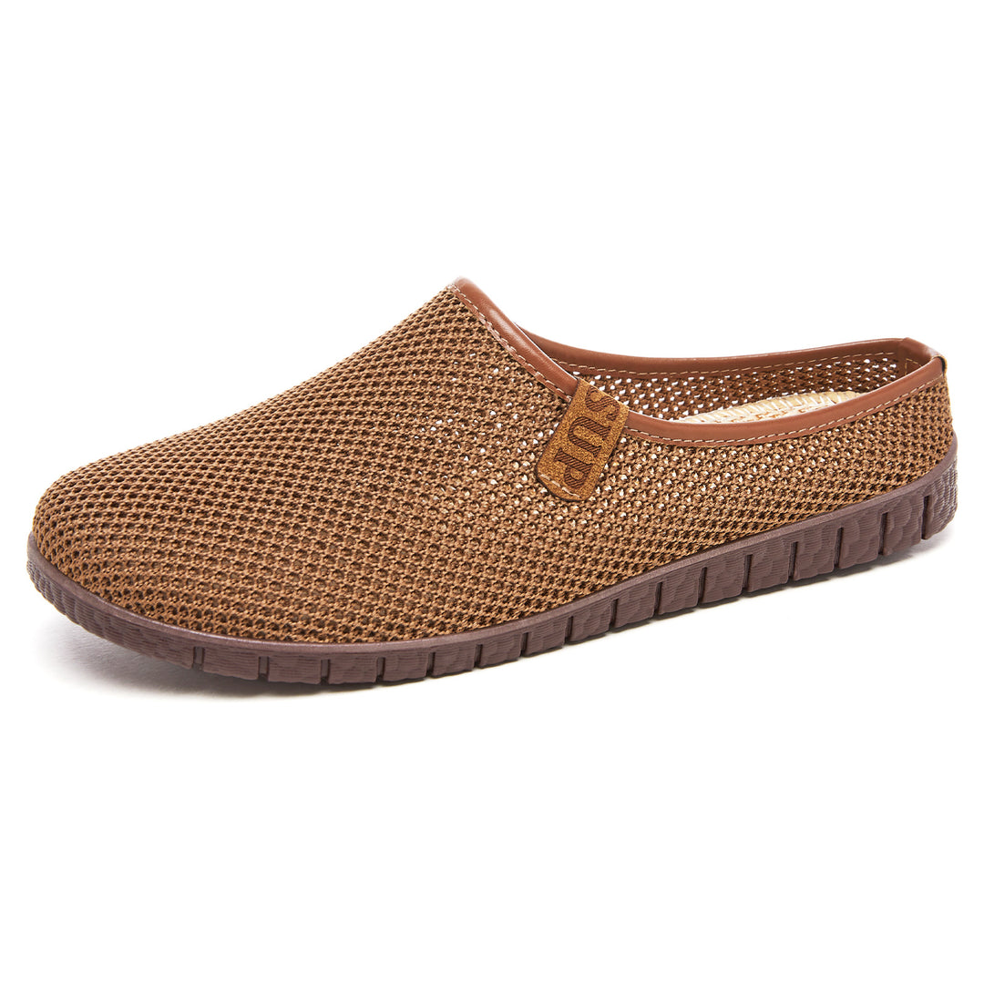 Women's knitted breathable slippers with woven comfort insole and flexible profile sole Mune Fashion