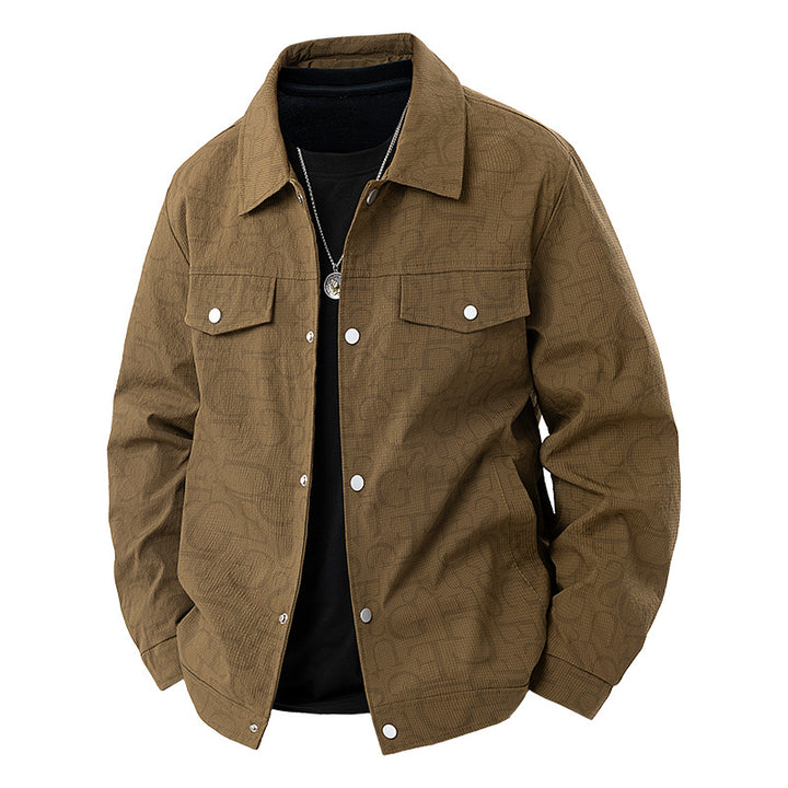 Men's Embossed Overshirt Jacket Mune Fashion