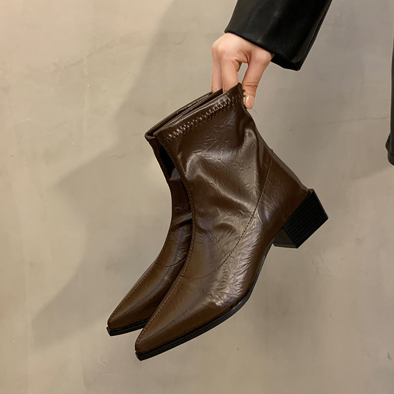 Ladies Fashionable and Elegant Ankle Boots Mune Fashion