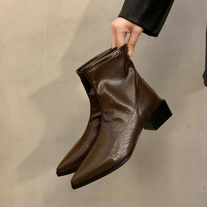 Ladies Fashionable and Elegant Ankle Boots Mune Fashion