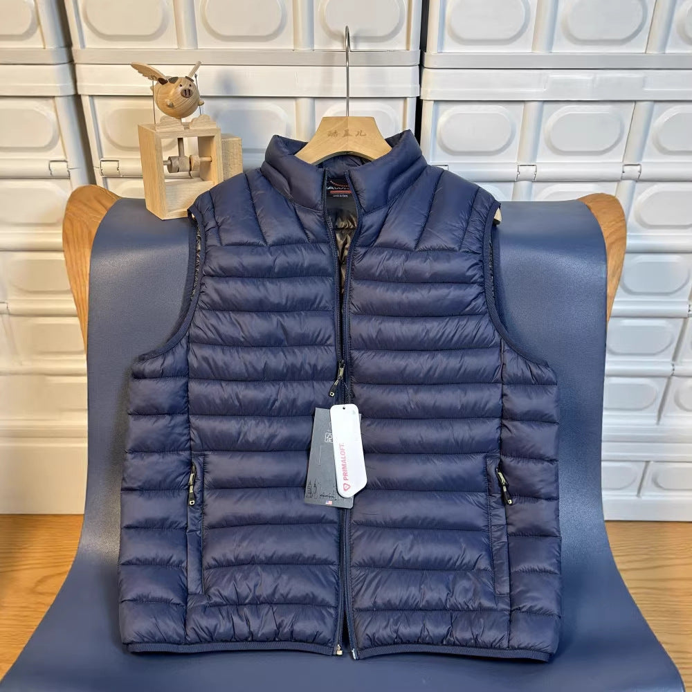 Men's quilted vest with Primaloft insulation, stand-up collar and zipper Mune Fashion