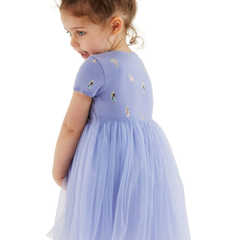 Girls Tulle Dress with Animal Appliqués Mune Fashion