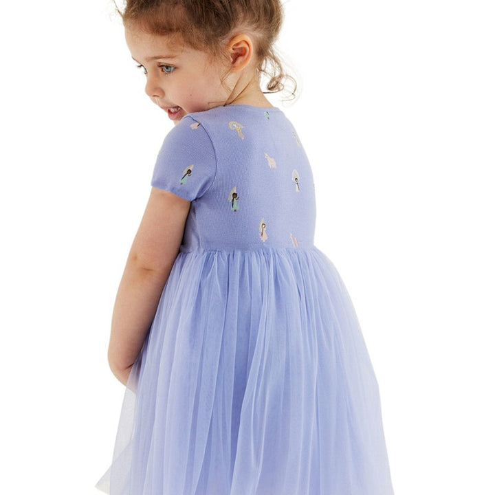 Girls Tulle Dress with Animal Appliqués Mune Fashion