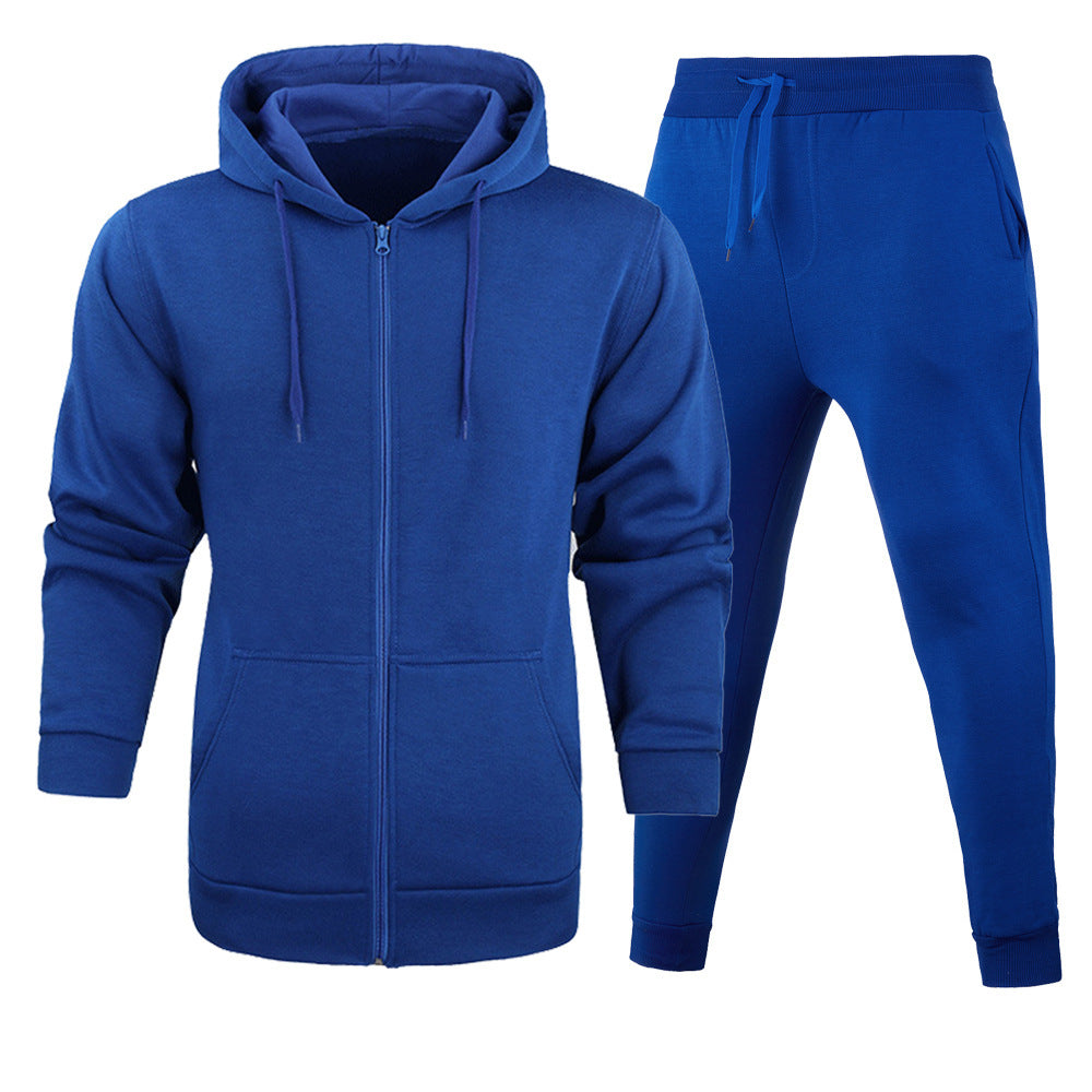 Men's nano two-piece comfort training set with robust front zipper, reinforced seams and jogger pants with concealed zipper pockets Mune Fashion