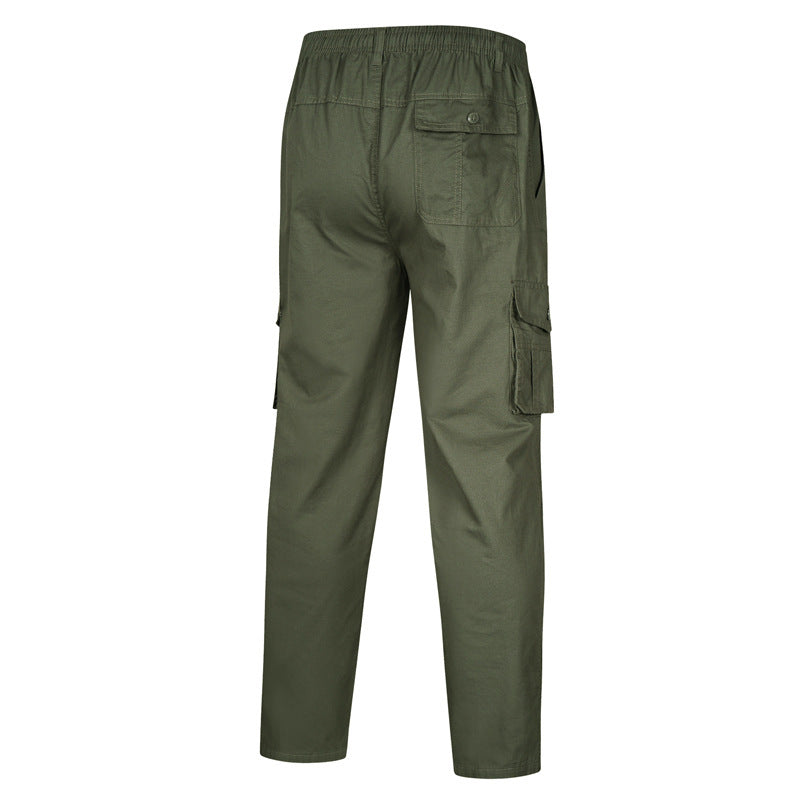 Men's loosely fitting cargo pants with elastic waistband and multiple pockets Mune Fashion