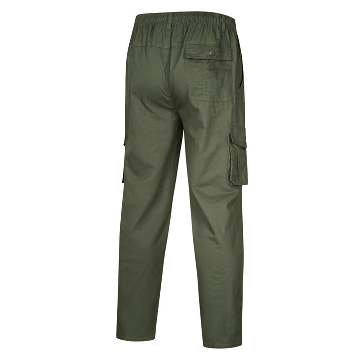 Men's loosely fitting cargo pants with elastic waistband and multiple pockets Mune Fashion