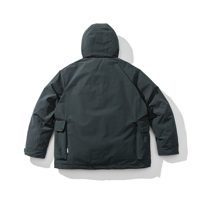 Unisex Boxy Thermo Parka with hood, two-way snap button placket and adjustable sleeve cuffs Mune Fashion