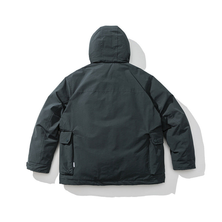 Unisex Boxy Thermo Parka with hood, two-way snap button placket and adjustable sleeve cuffs Mune Fashion