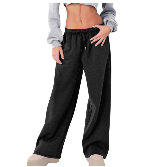 Women's wide High-Waist Relaxed Pants with drawstring and concealed side pockets Mune Fashion
