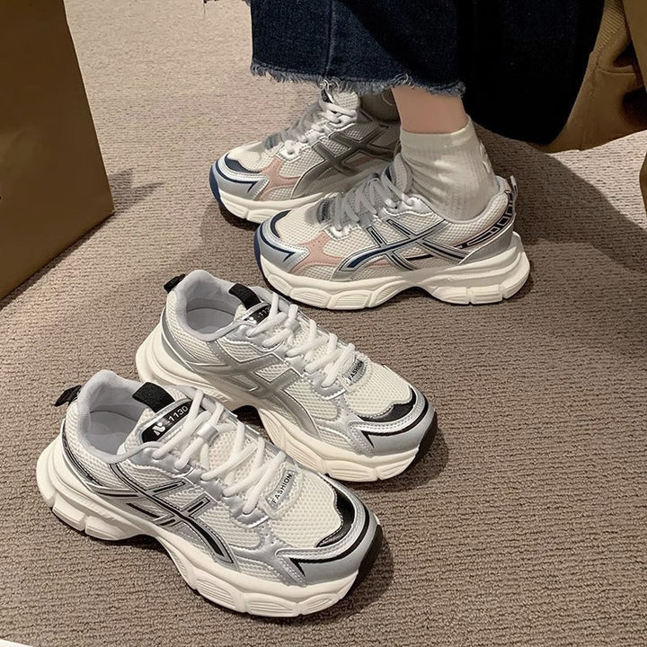 Women's Sporty Lifestyle Sneakers with Breathable Upper Material Mune Fashion