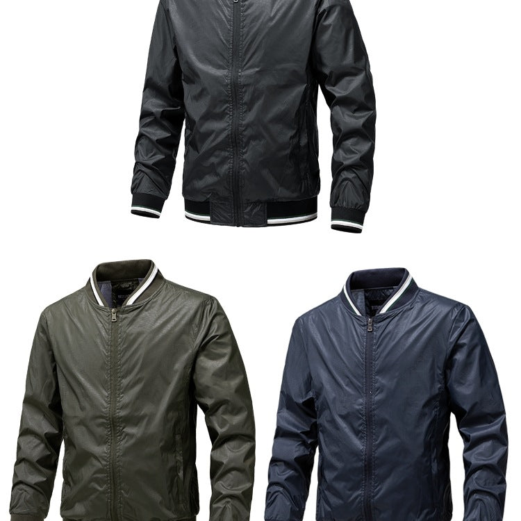 Men's Lightweight Water-Repellent Hooded Windbreaker with Thermo Lining & Chest Pocket Mune Fashion