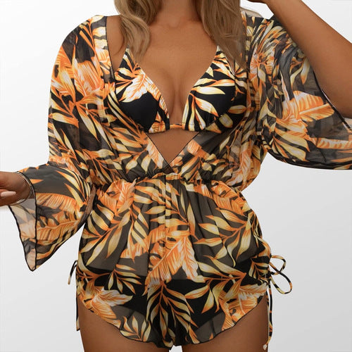 Women’s Romper with Floral Cut-Out Design Mune Fashion