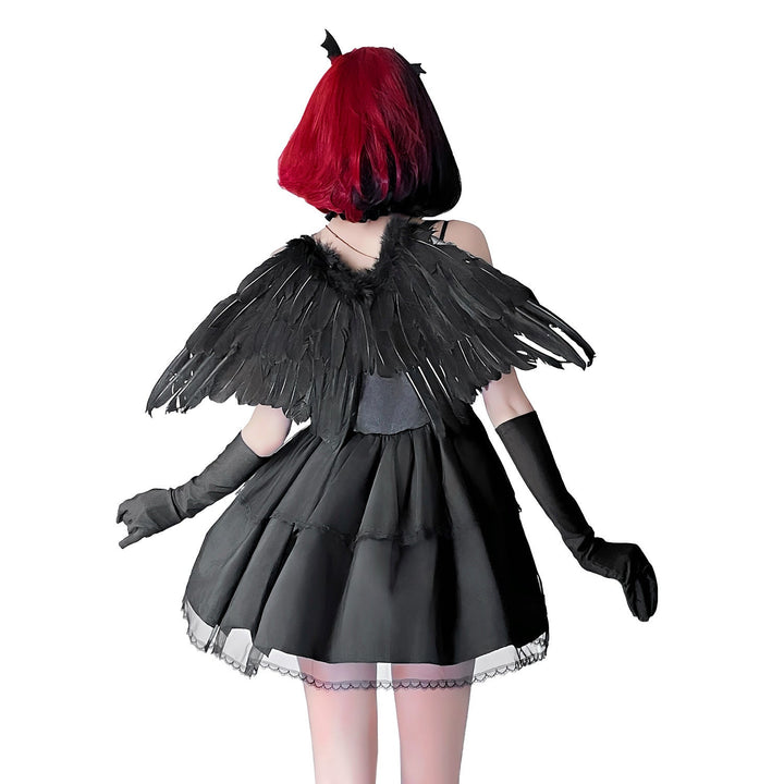Ladies Angel Costume with voluminous skirt and decorative details Mune Fashion