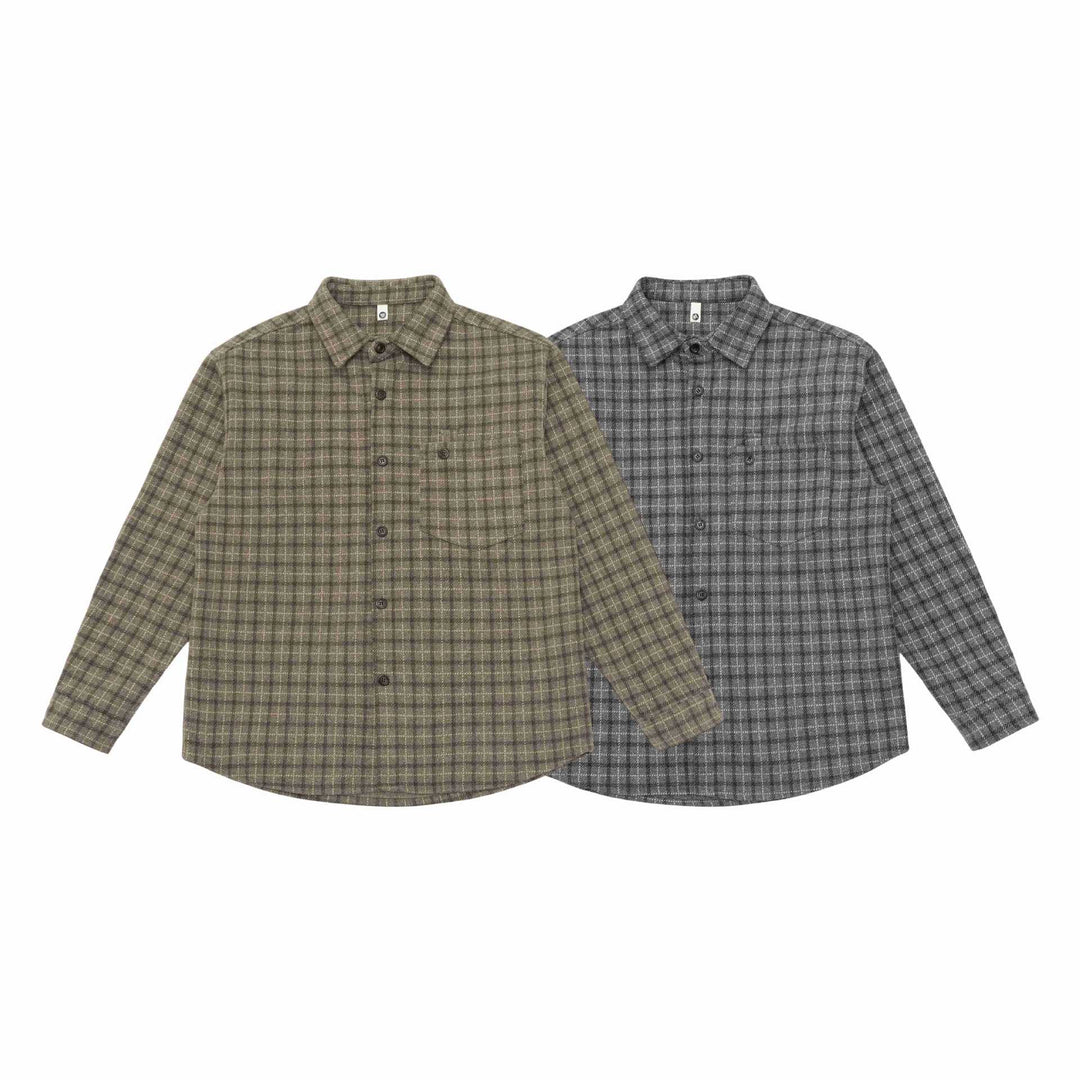 Unisex Checked Shirt Jacket-Overshirt made of Wool Blend Mune Fashion