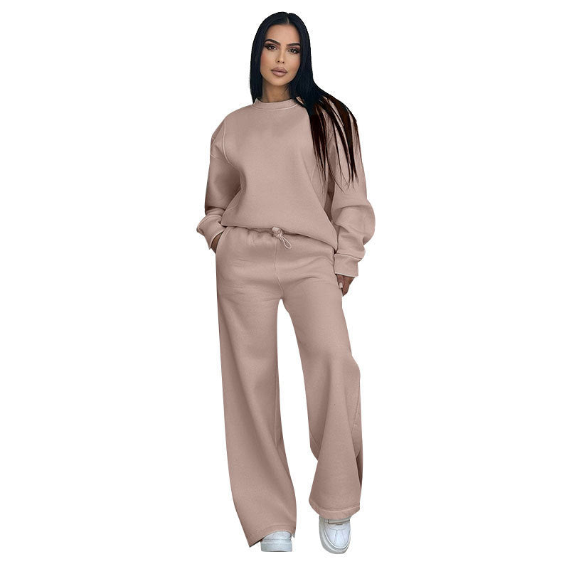 Women's Nano Lounge Set with Oversized Round Neck and High-Cut Jogging Pants with Wide Leg Mune Fashion