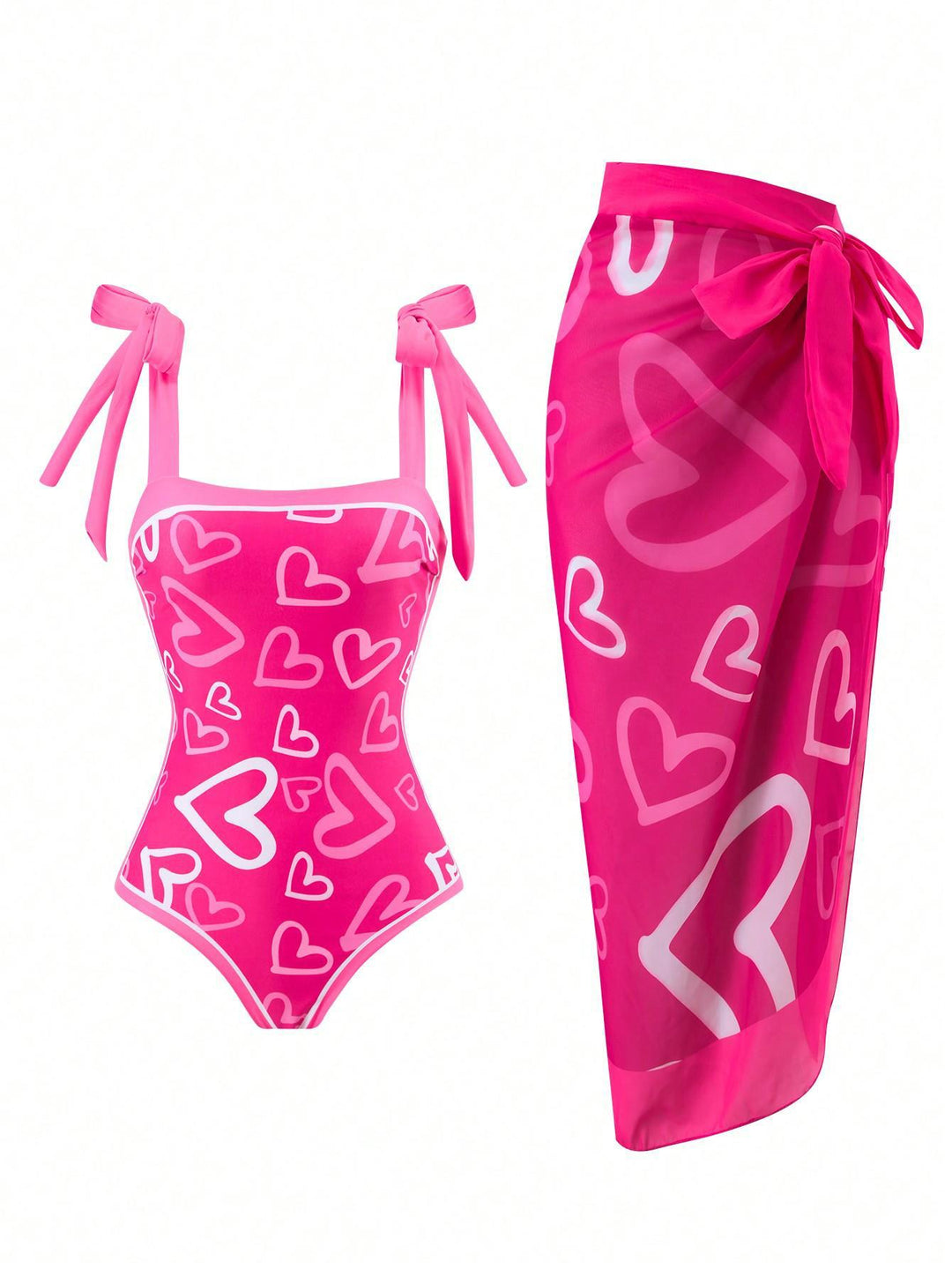Women Elegant Swimsuit with Floral Accents and Fashionable Wrap Skirt Mune Fashion