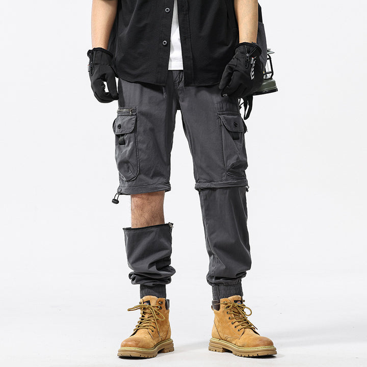 Herren Cargo-Jogginghose im Utility-Stil mit Elastikbund, Kordelzug und Multifachtaschen Mune Fashion
