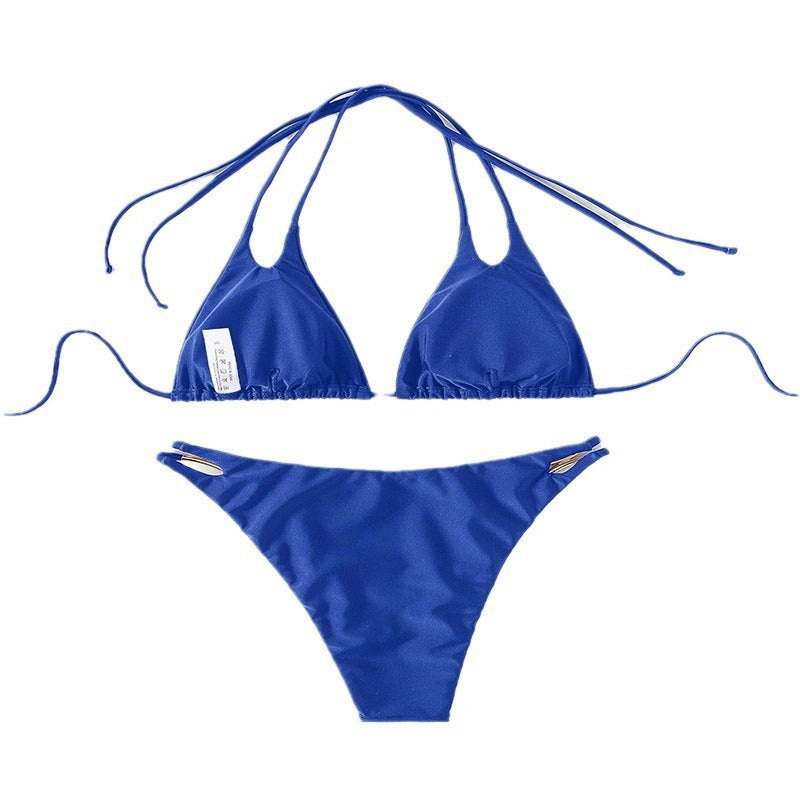Women's Triangle Bikini with Elegant Ties Details Mune Fashion
