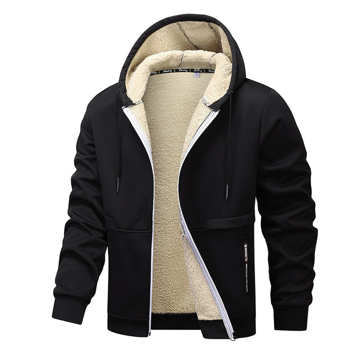 Men's Warm Hooded Jacket with Fleece Lining Mune Fashion