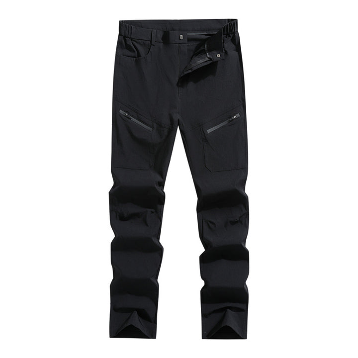 Men's ergonomic stretch trekking pants with concealed zipper pockets and pre-shaped knees Mune Fashion