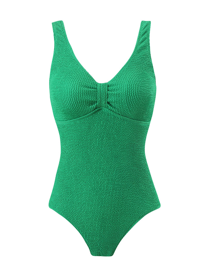Women's one-piece swimsuit with sophisticated ribbed knit details Mune Fashion