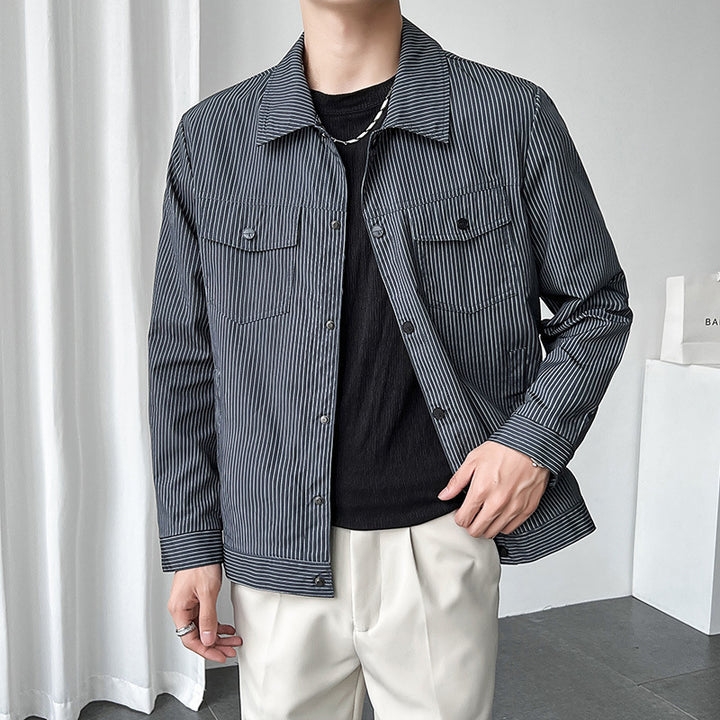 Men's Stylish Transition Jacket with Stripes Mune Fashion