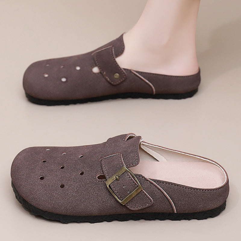 Women’s casual clog slipper with adjustable buckle and ergonomic comfort footbed Mune Fashion