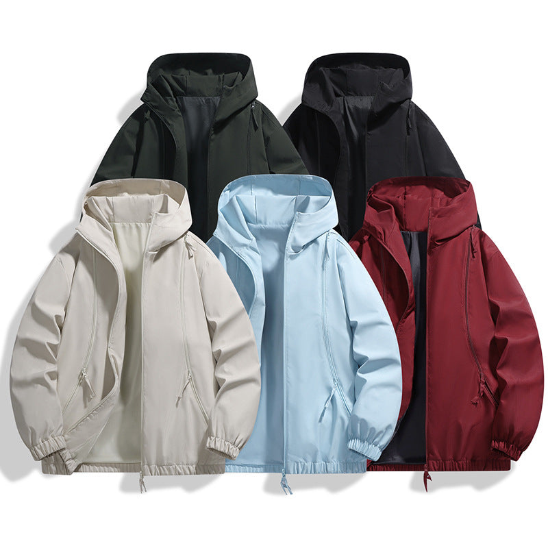 Men's Lightweight Hoodie Jacket with Elastic Cuffs Mune Fashion