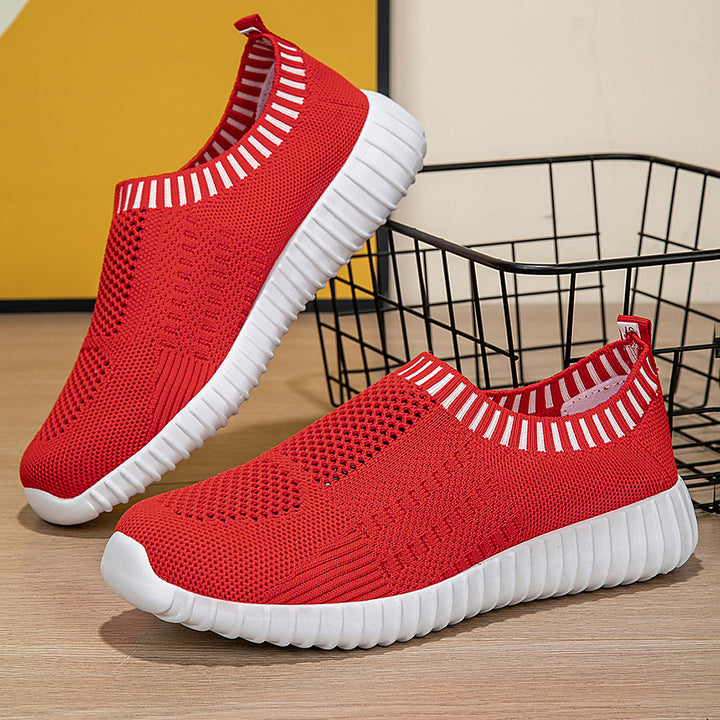 Women’s elastic slip-on comfort sneaker with three-dimensional knit structure and profiled lightweight sole Mune Fashion