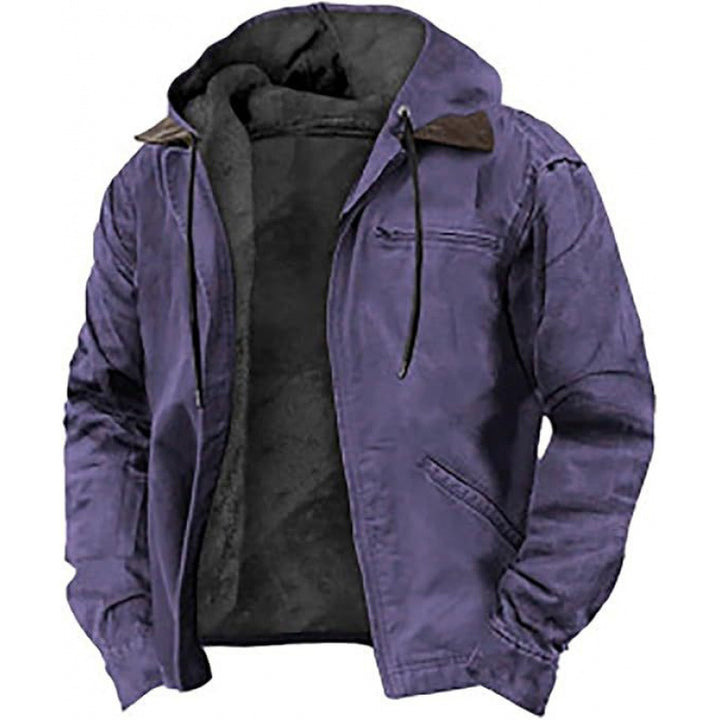 Men's Insulated Field Jacket with Hood and Sherpa Lining Mune Fashion