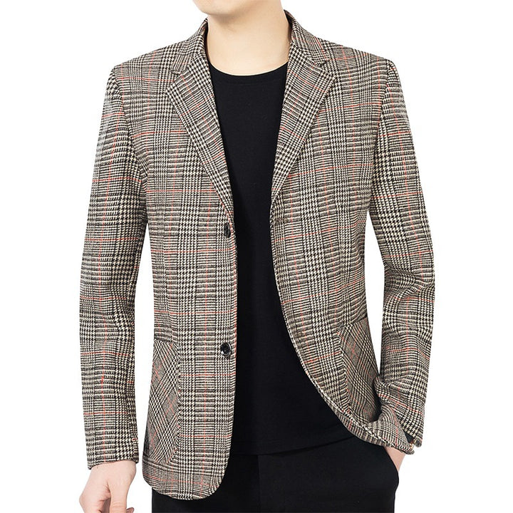 Men's Glencheck Blazer Slim Fit made of wool blend with subtle overcheck Mune Fashion