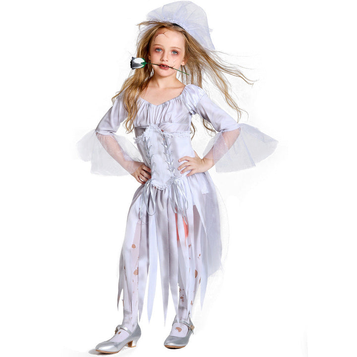 Men's Creepy Ghost Costume with Stylish Hat and Torn Details Mune Fashion