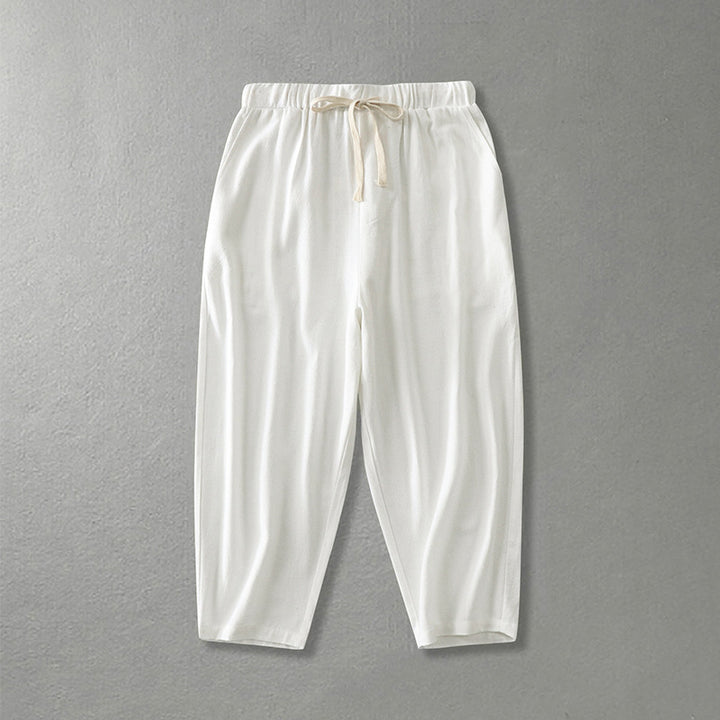 Women's loosely cut leisure pants with elastic waistband and drawstring Mune Fashion