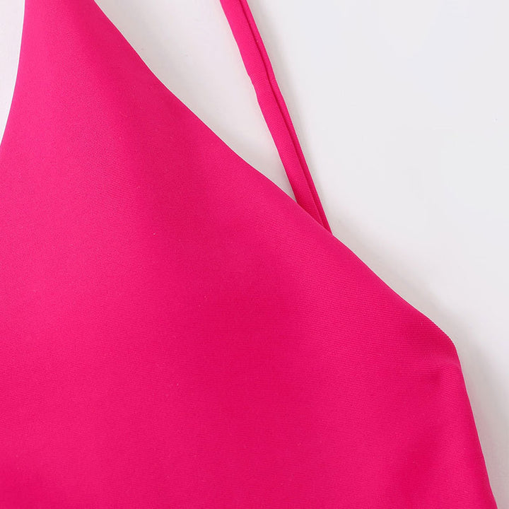 Women's One-Piece Swimsuit with Elegant V-Neck Mune Fashion