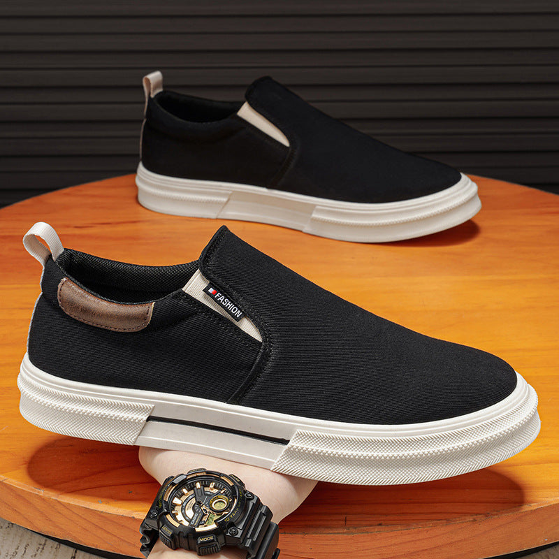 Women's Slip-On Sneakers with Elastic Inserts and Non-Slip Rubber Sole Mune Fashion