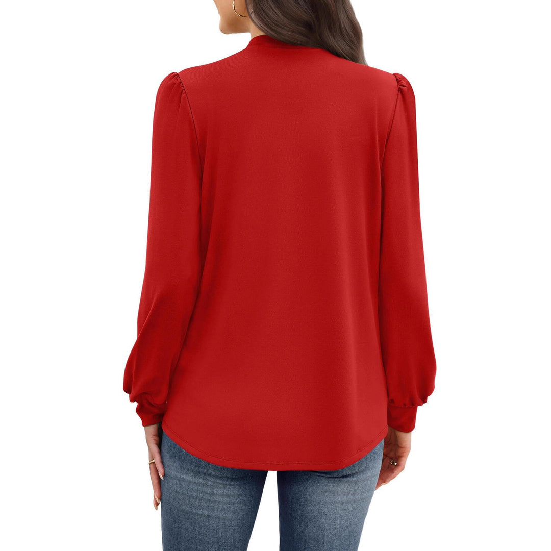 Ladies Elegant Blouse with Puff Sleeves Mune