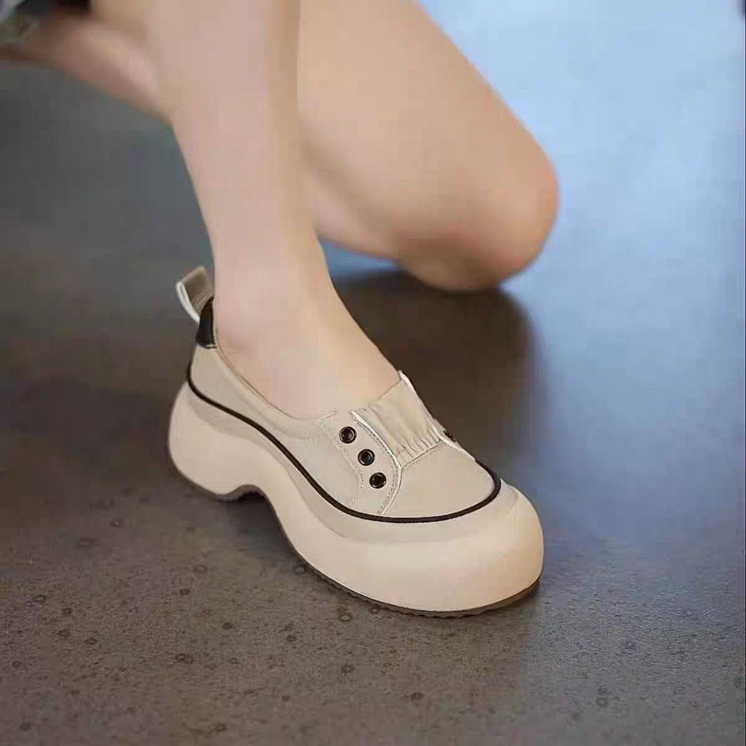 Women's Lifestyle Slip-On Sneakers with Underlying Panel Mune Fashion