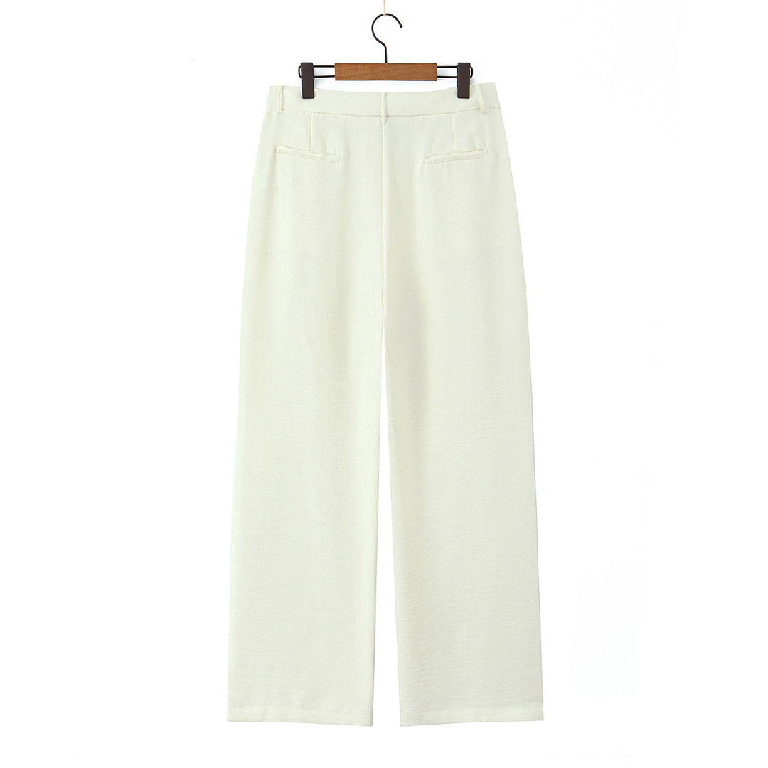 Women Light draping Highwaist Palazzo pants with wide leg and crease Mune Fashion