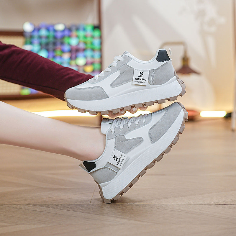 Ladies Sporty Sneakers with Breathable Mesh Inserts and Cushioning Sole Mune Fashion