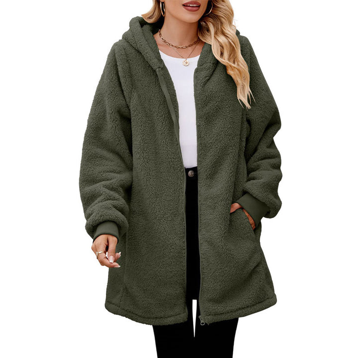 Ladies Cozy Teddy Fleece Jacket Mune Fashion